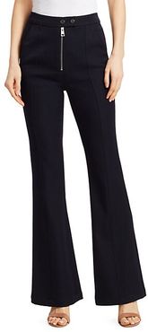 Ray Front-Zip Flare Pants