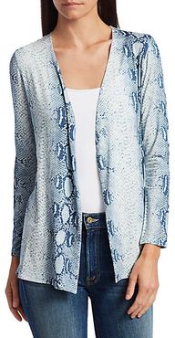 Soft Touch Python Print Open Cardigan