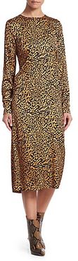 Beulah Leopard-Print Midi Dress