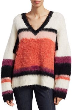 Isabella Striped Fuzzy Sweater