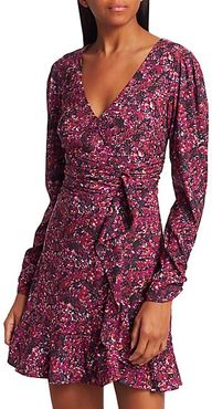 Alison Floral Long-Sleeve Ruffle Dress