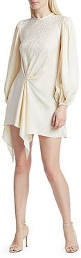 Love Me Do Blouson Sleeve Mini Dress