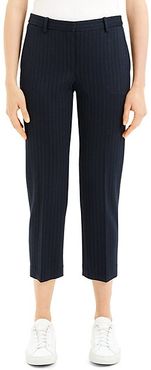 Tailored Pinstripe Crop Trousers