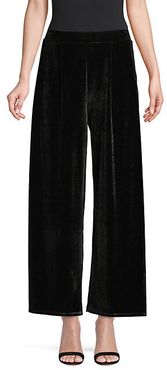 Wide Leg Velvet Trousers