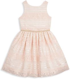 Girl's Lace & Sequins Dress