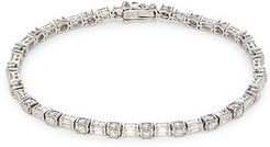 14K White Gold & Diamond Bracelet