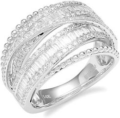 14K White Gold & Diamond Ring