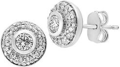 14K White Gold & 0.59 TCW Diamond Stud Earrings