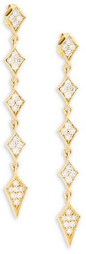 Marquis 18K Yellow Gold & Diamond Drop Earrings