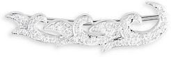 French Tulip 18K White Gold & Diamond Single Crawler Earring