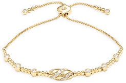 Isadora 18K Yellow Gold & Diamond Bezel Bead Bolo Bracelet