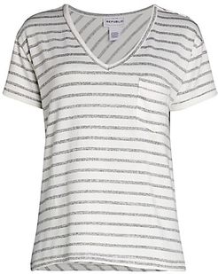 Striped V-Neck T-Shirt