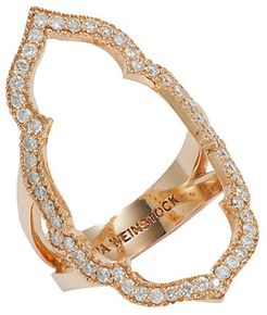 Taj 18K Rose Gold & Diamond Negative Space Ring