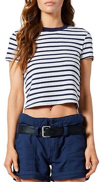 Rain Striped Crop T-Shirt