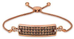 Chocolatier 14K Strawberry Gold&reg;, Chocolate Diamond&reg; & Vanilla Diamond&reg; Bolo Bracelet