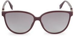 59MM Squared Cat Eye Sunglasses