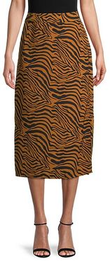 Zebra-Print Slip Skirt