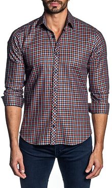 Checkered Button-Down Shirt