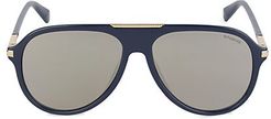 58MM Aviator Sunglasses