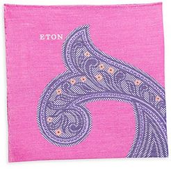 Linen-Blend Paisley Pocket Square