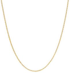 14K Yellow Gold Solid Mirror Cable Chain Necklace