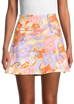 Floral A-line Mini Skirt