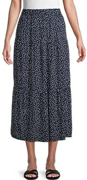 Ramona Dot-Print Midi Skirt