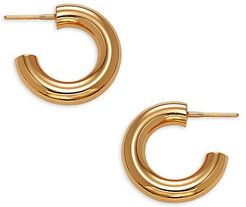 Goldtone Huggie Hoop Earrings