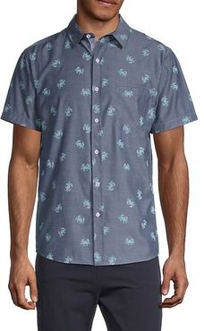 Crab-Print Short-Sleeve Shirt