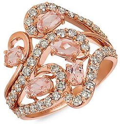 14K Strawberry Gold&reg;, Peach Morganite&trade; & Nude Diamonds&trade; Ring
