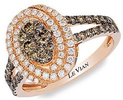 Chocolatier&reg; 14K Strawberry Gold&reg;, Chocolate Diamonds&reg; & Vanilla Diamonds&reg; Ring