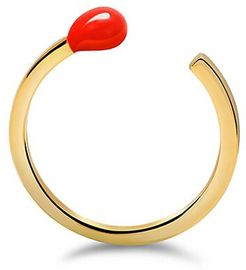 Neon 18K Gold Vermeil & Enamel Matchstick Ring