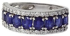 Royale Bleu Sapphire and Diamond Ring in 14K White Gold