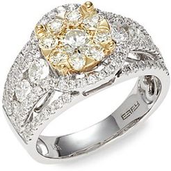 14K Two-Tone Gold & Two-Tone Diamond Ring