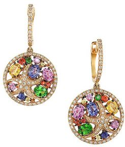 Water Color 14K Yellow Gold, Multi-Stone & Diamond Dangle & Drop Earrings