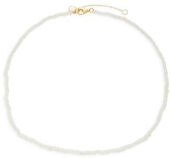 Goldplated Sterling Silver & White Opal Necklace