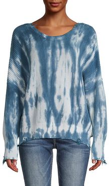 Tie-Dye Dropped-Shoulder Sweater