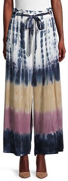 Tie-Dyed Wide-Leg Pants