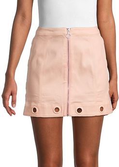 Stretch-Cotton Mini Skirt