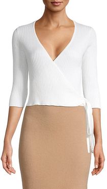 Ribbed Wrap Top