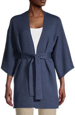 Sophia Merino Wool & Lurex Wrap Cardigan