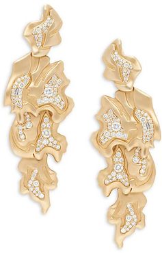 Oceanum 18K Yellow Gold & Diamond Earrings