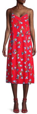 Floral-Print Midi Dress