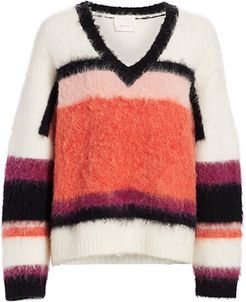 Isabella Striped Fuzzy Sweater