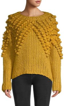 Pom-Pom Roundneck Sweater