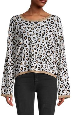 Leopard-Print Cashmere Sweater