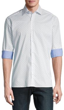 Massimo Printed Cotton Poplin Shirt