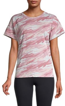 Printed Cotton-Blend Tee