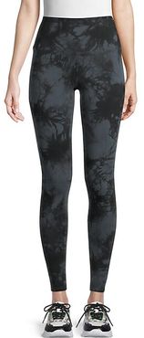 Tie-Dyed Stretch-Cotton Leggings