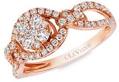 14K Strawberry Gold&reg; & Vanilla Diamonds&reg; Ring